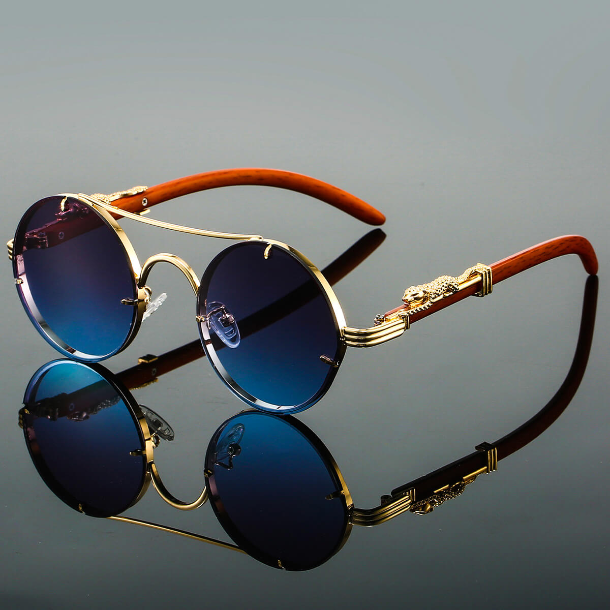 WW | Ovale Retro Sonnenbrille Aus Metall