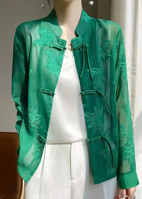 WW | Black Stand Collar Hollow Tassel Tulle Coats Long Sleeves