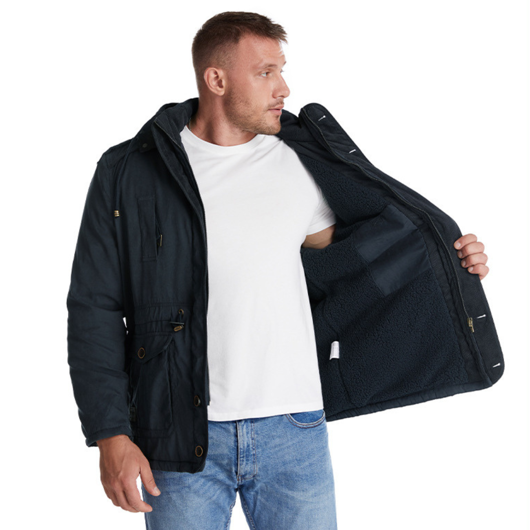 WW | Herren Wintermantel Wind & Wasserdicht Outdoor Mantel