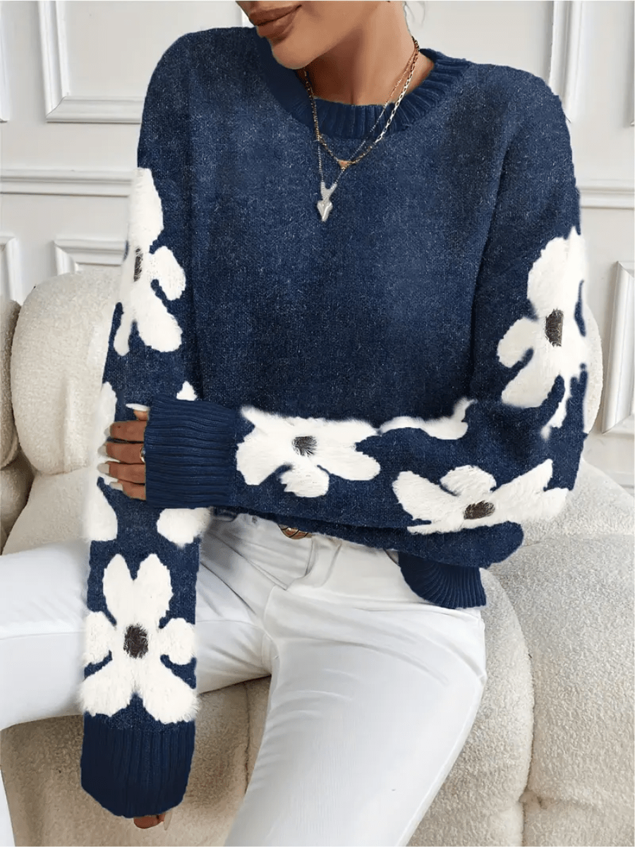 WW | Bequemes Blumenmuster Sweatshirt