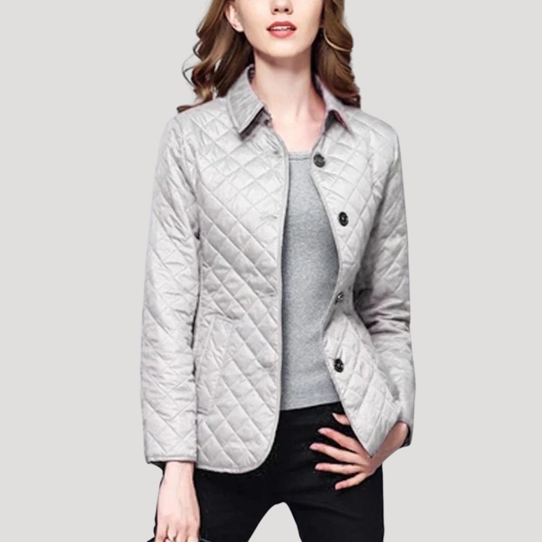 WW | Damen Leicht Gepolsterte Sommerjacke Diamant Strick