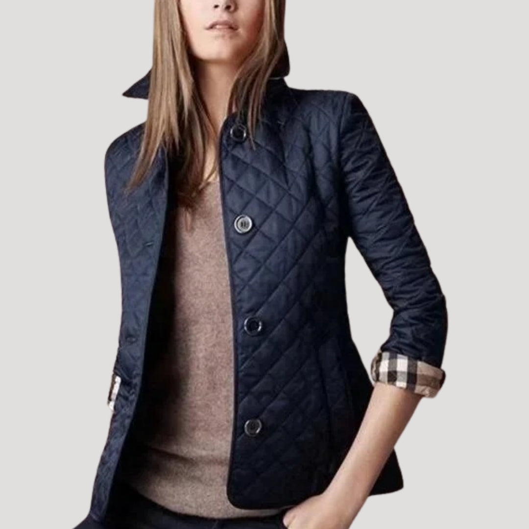 WW | Damen Leicht Gepolsterte Sommerjacke Diamant Strick