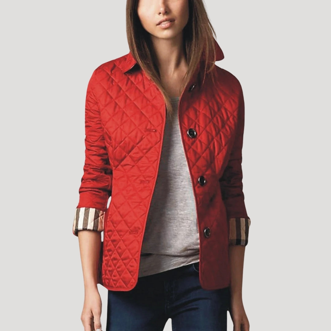 WW | Damen Leicht Gepolsterte Sommerjacke Diamant Strick