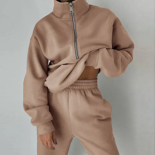 WW | Women's Tracksuit 2 Piece Set with High Waist and Comfortable Fit