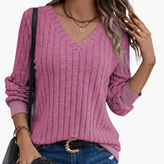WW | Damen Winterpullover mit V-Ausschnitt