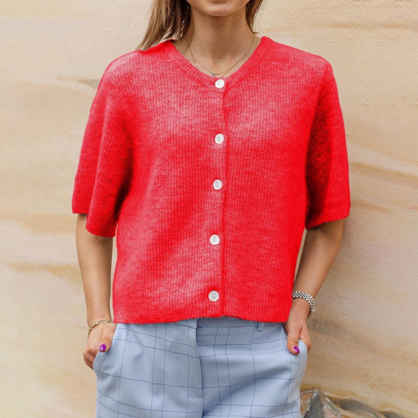 WW | Damen Cardigan mit Knopfverschluss