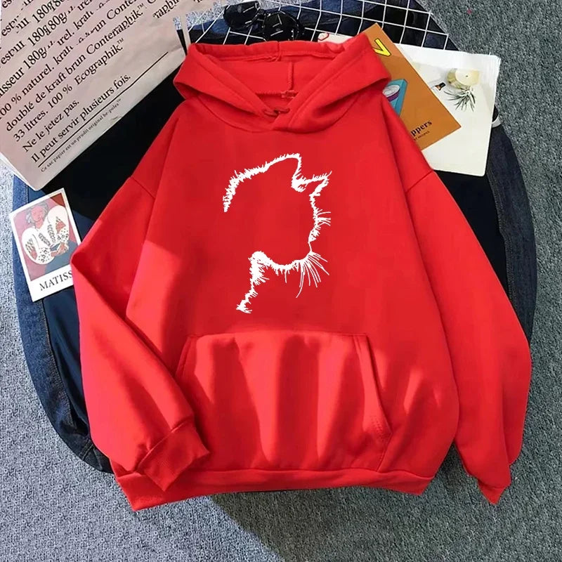 WW | Women's Hoodie with Cat Motif