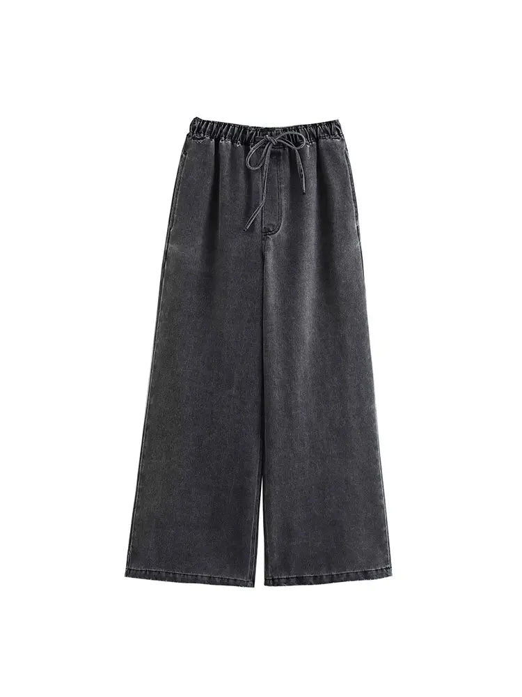 WW | Women's Set with Turn-Down Collar and High Waist