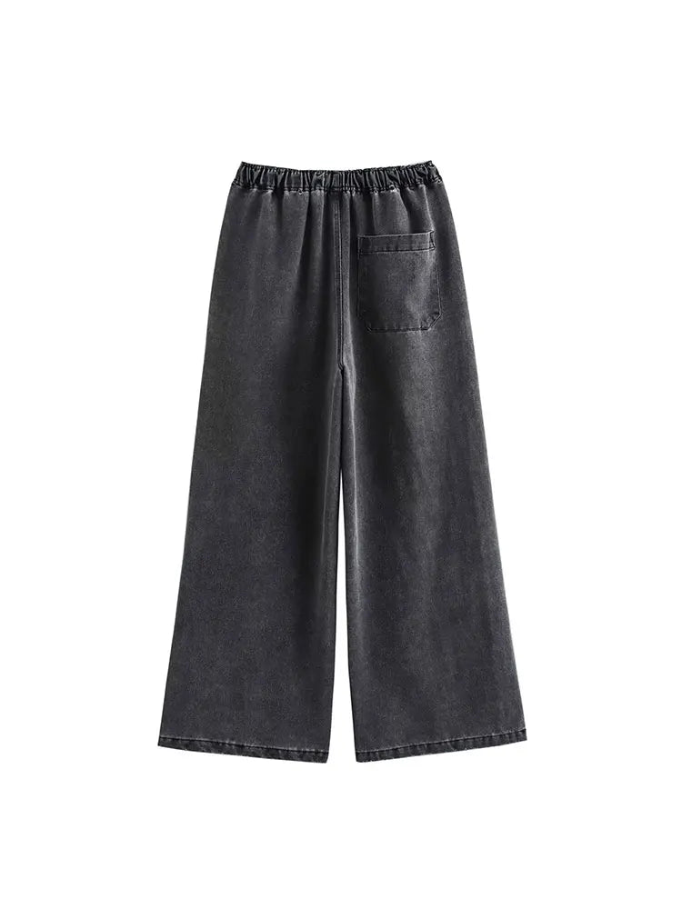 WW | Women's Set with Turn-Down Collar and High Waist
