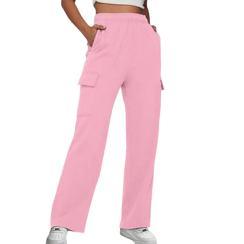 WW | Damen Jogginghose mit Hohem Bund und Weitem Bein