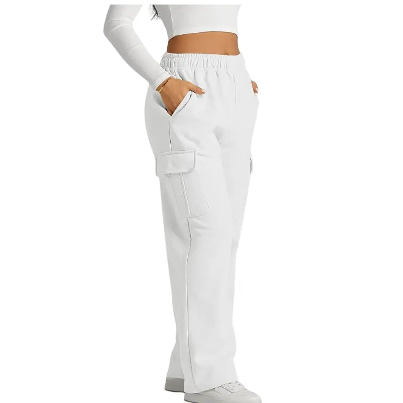 WW | Damen Jogginghose mit Hohem Bund und Weitem Bein