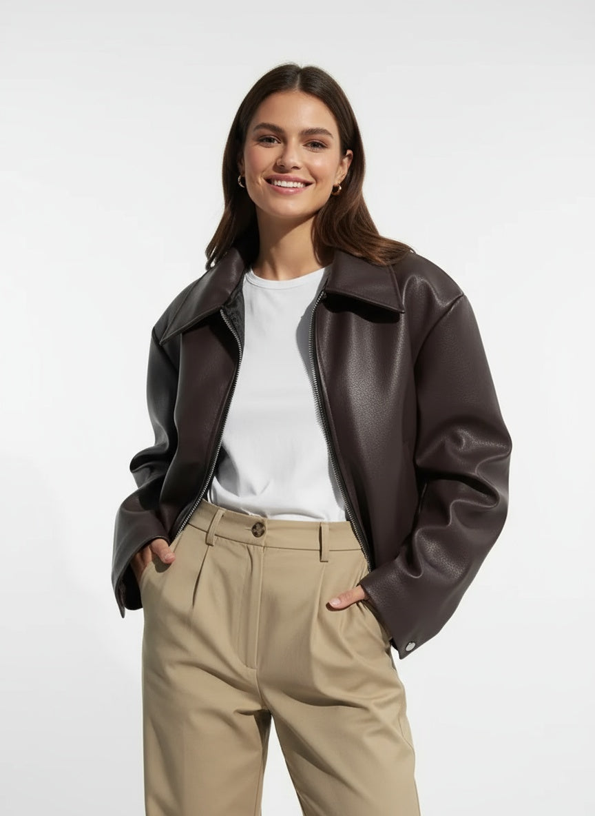WW | Elegant Leather Jacket for Women