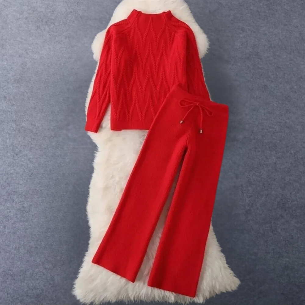 WW | Women's Textured Sweater and Pants Set