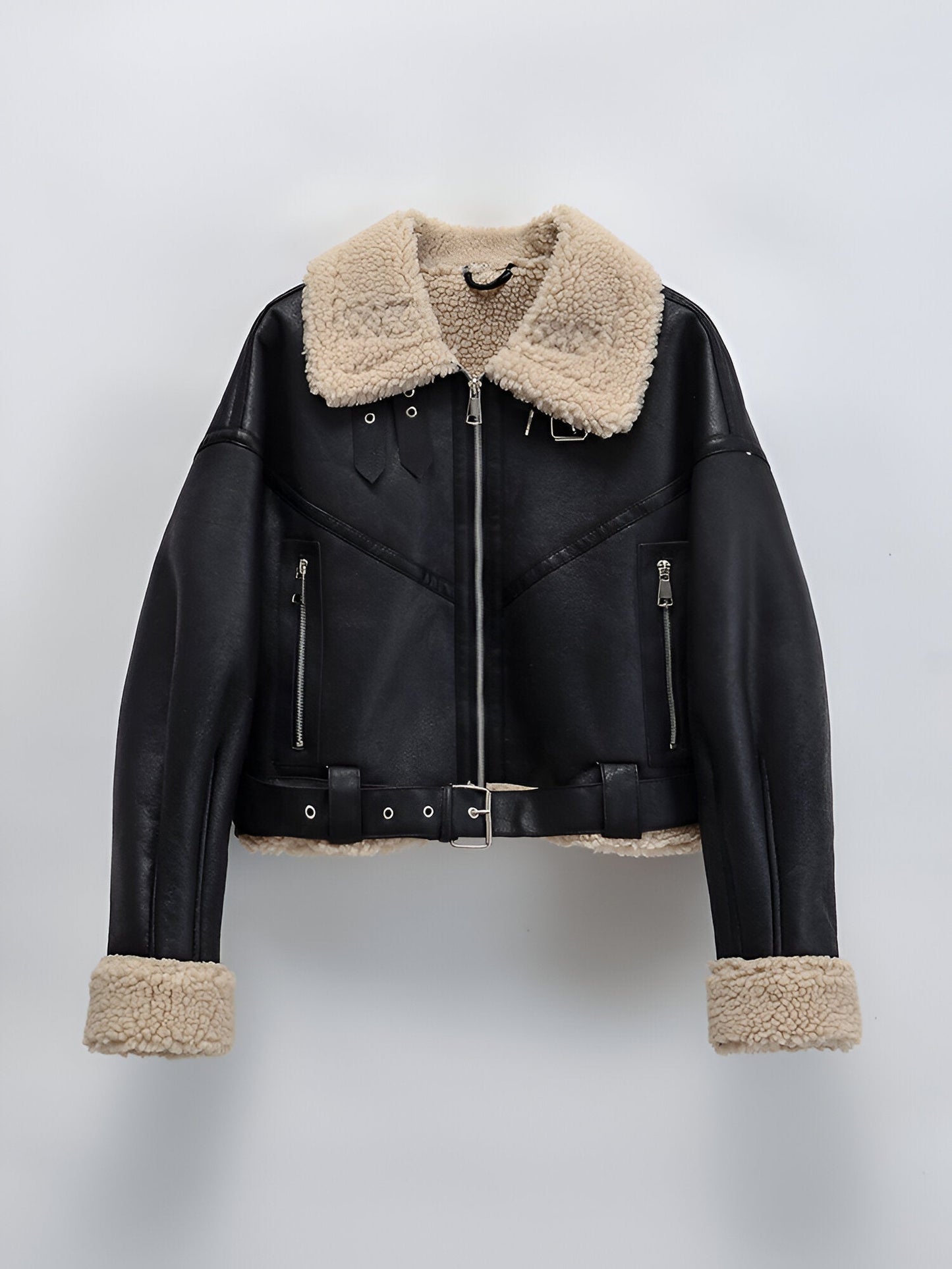 WW | Women's Faux Leather Winter Jacket