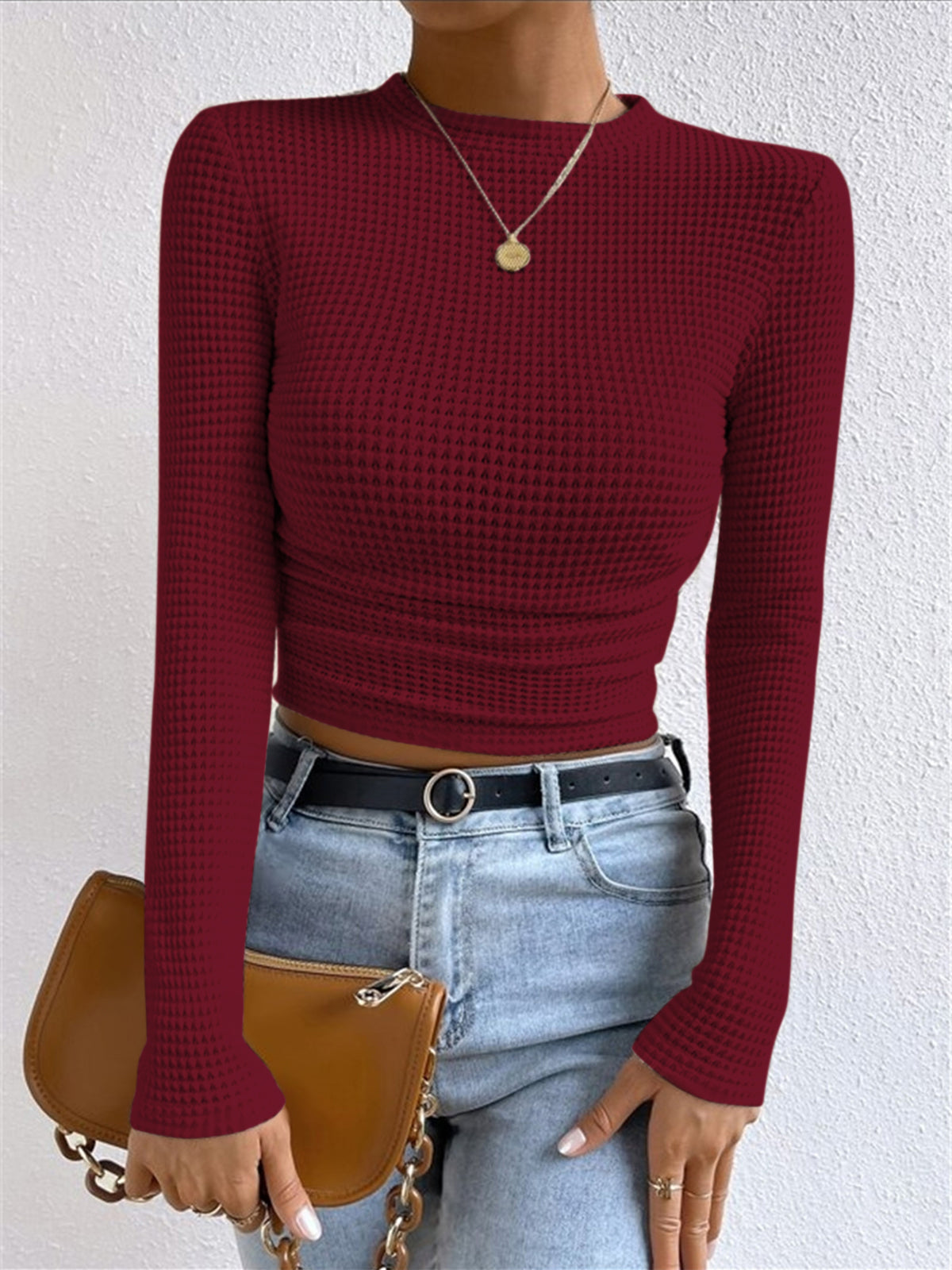 WW | Women's Slim Fit Waffle Jumper