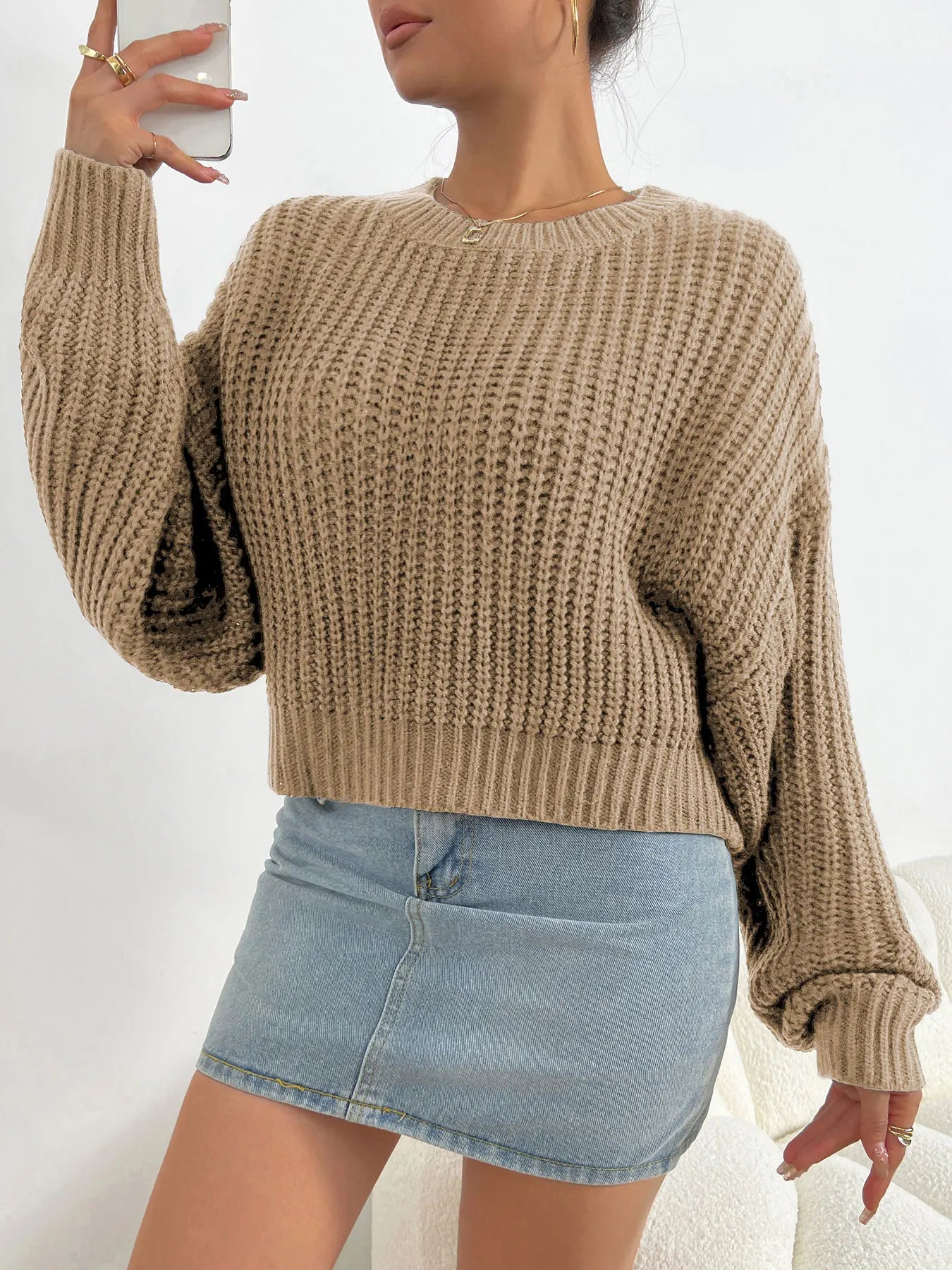 WW | Women's Batwing Sleeve Round Neck Jumper