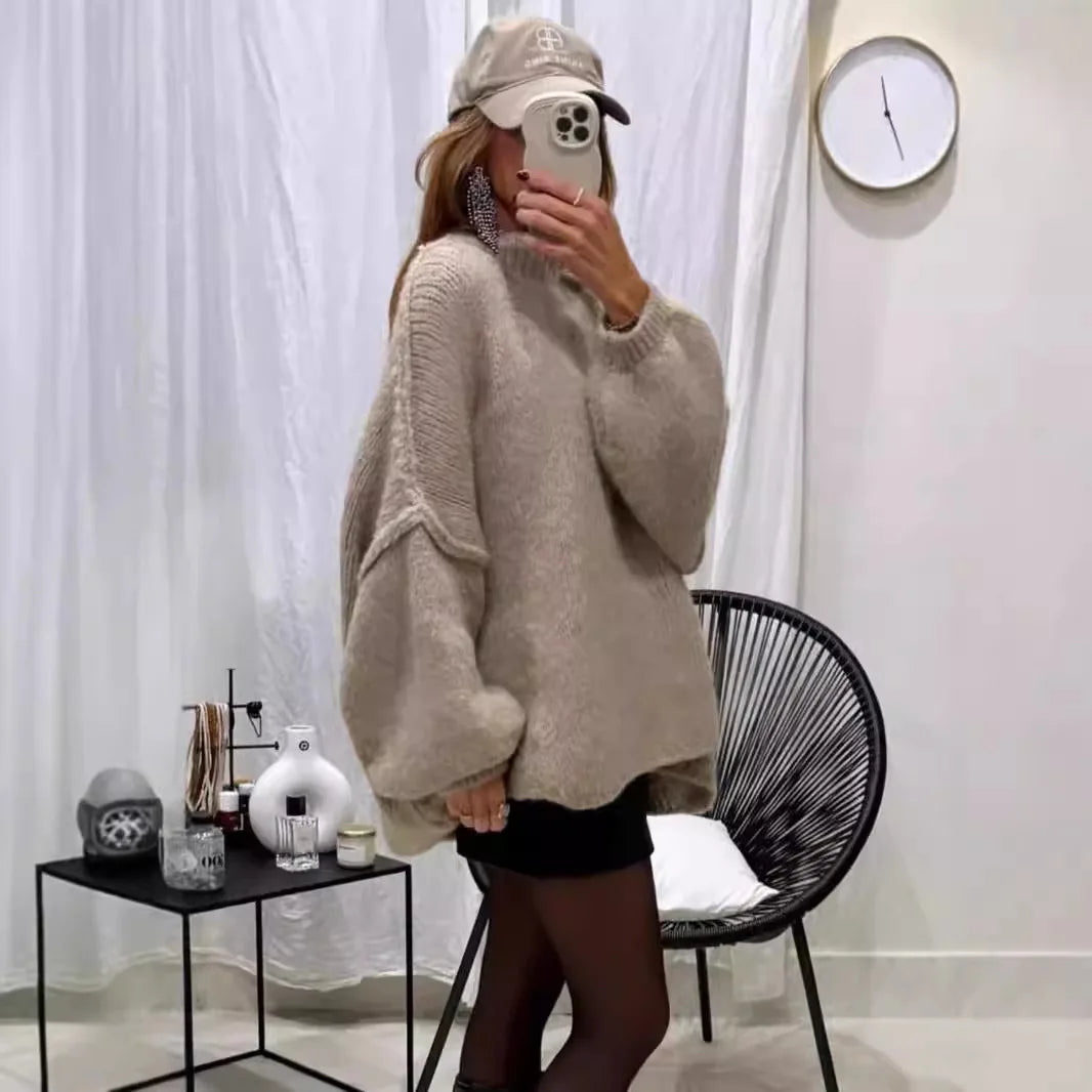 WW | Women's jumper with stand-up collar