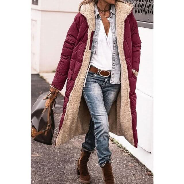 WW | vielseitig, warm und wendbar aus Sherpa-Fleece mit Kapuze für Damen