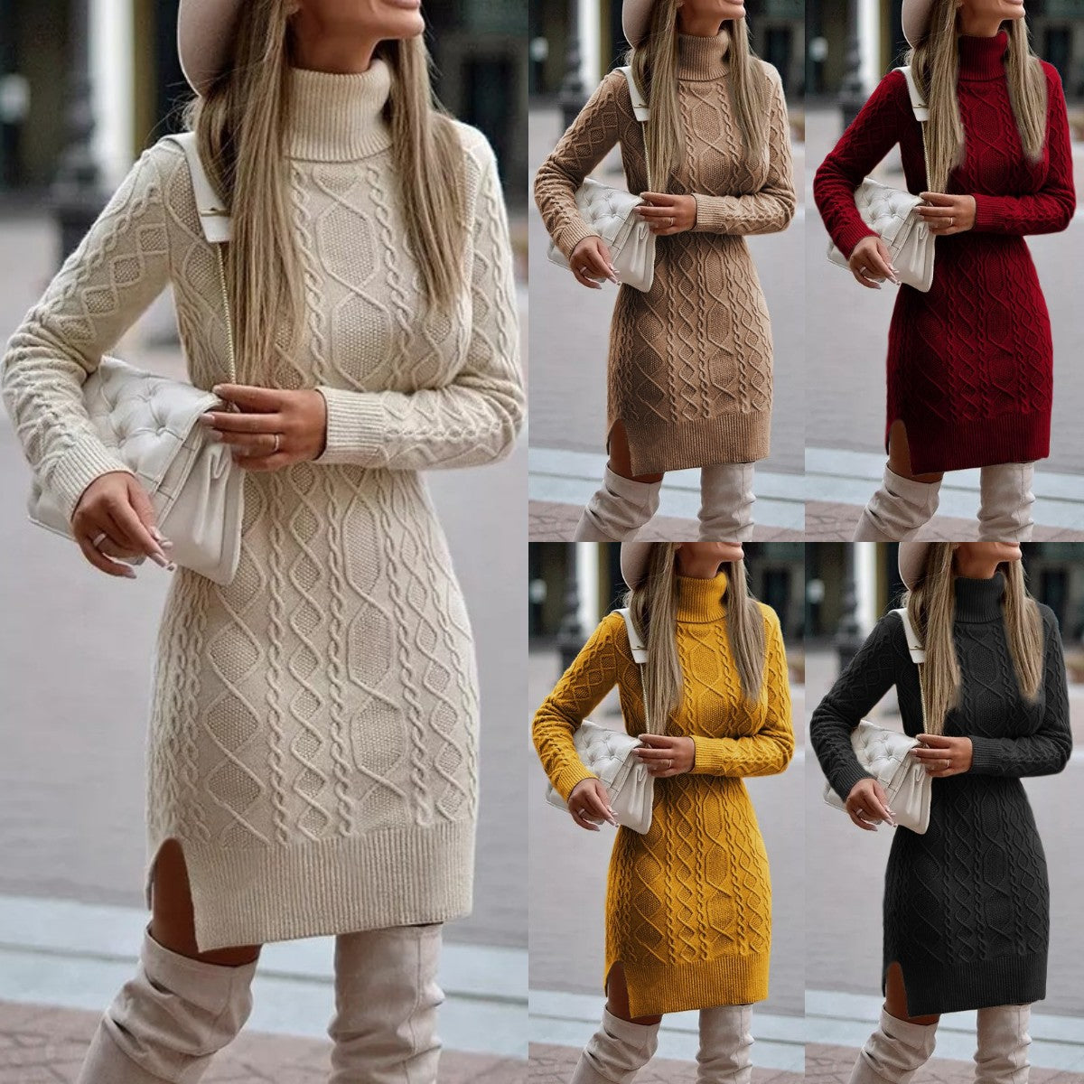 WW |  Strickkleid - Schick - Luxuriöss Material - Alltagstauglich für Damen