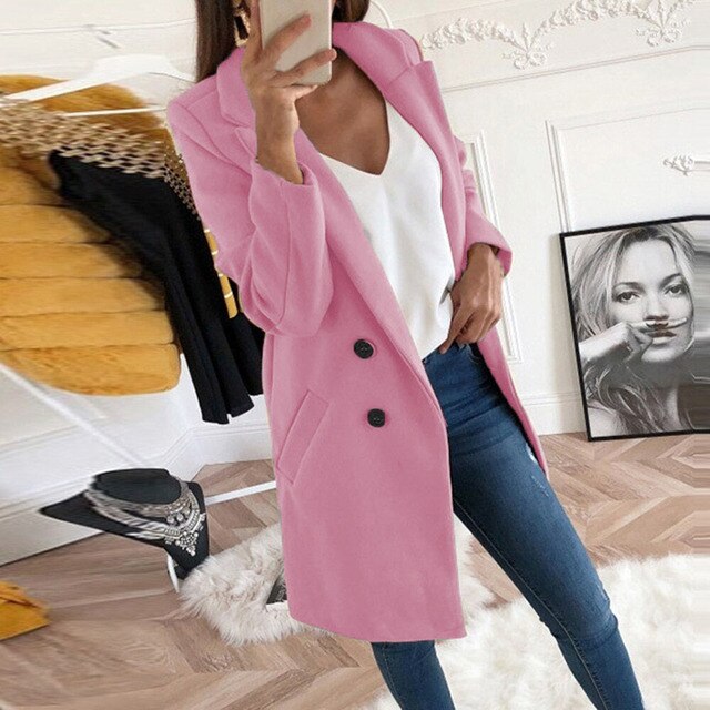 WW | New Fashion Long-Sleeve Streetwear Wool Blazer