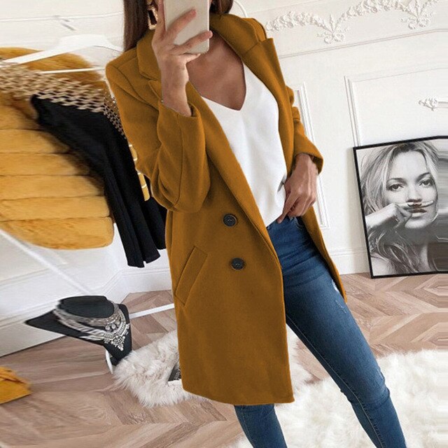 WW | New Fashion Long-Sleeve Streetwear Wool Blazer