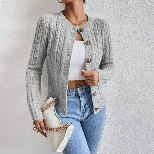 WW | Women's Cable Knit Button-Down Cardigan