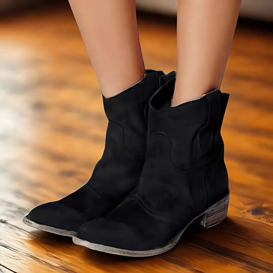 WW | Stiefeletten - Distressed Look mit Niederem Absatz