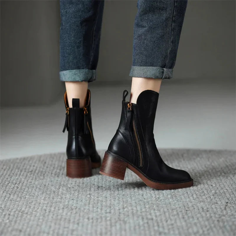 WW | Stiefeletten mit Blockabsatz - Modische Schuhe