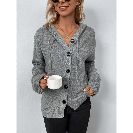 WW | Women's Cardigan with Hood and Long Sleeves