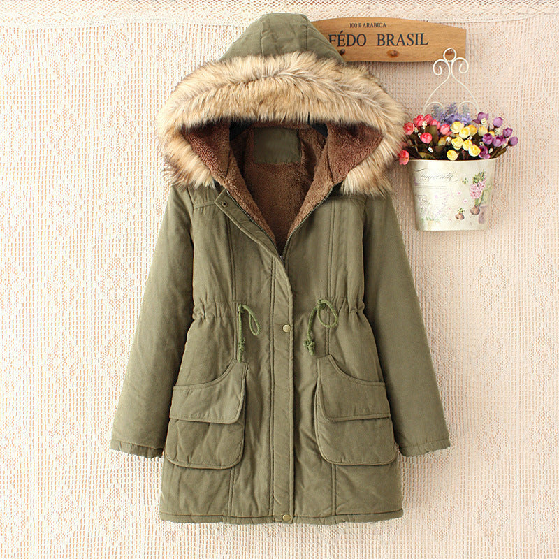 WW | Damen Parka Winterjacke mit Sherpa-Futter und Kunstfellkapuze