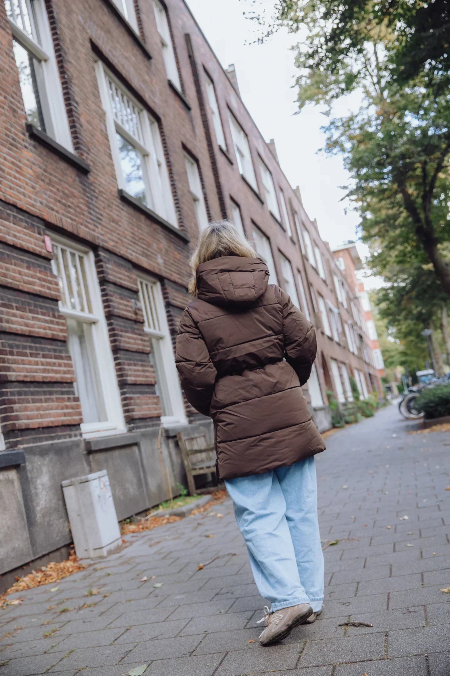 WW | Futter mit Kapuze Halblang Pufferjacke Winterjacke für Damen