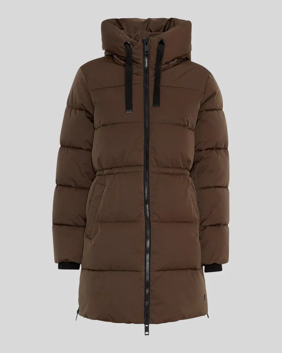 WW | Futter mit Kapuze Halblang Pufferjacke Winterjacke für Damen
