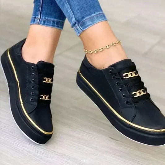 WW | Bequeme Schnürschuhe Sneakers Für Den Täglichen Gebrauch Damenschuhe