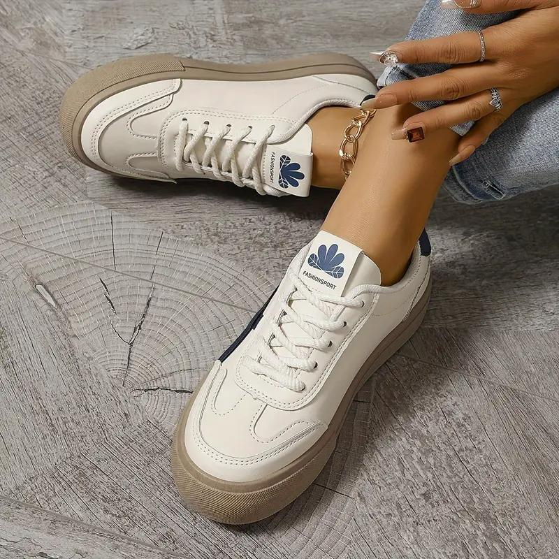 WW | Damenschuhe, Dicke Sohle, Schnürschuhe, Niedrig Top Sneakers, Skate Schuhe