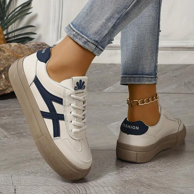 WW | Damenschuhe, Dicke Sohle, Schnürschuhe, Niedrig Top Sneakers, Skate Schuhe
