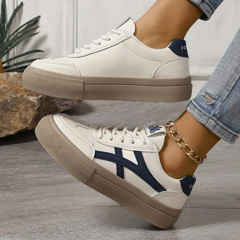WW | Damenschuhe, Dicke Sohle, Schnürschuhe, Niedrig Top Sneakers, Skate Schuhe