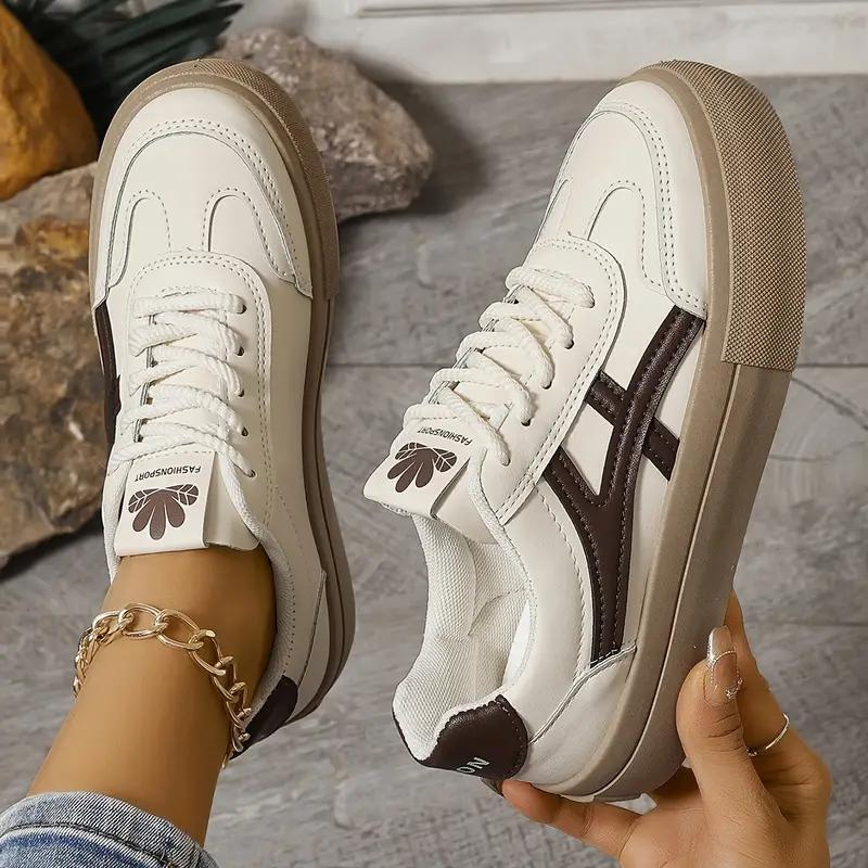 WW | Damenschuhe, Dicke Sohle, Schnürschuhe, Niedrig Top Sneakers, Skate Schuhe