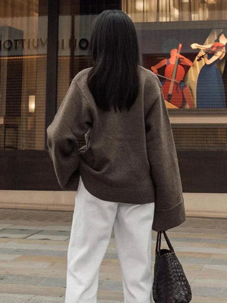 WW | V Ausschnitt Taschen Knopfleistenjacke Strickjacke