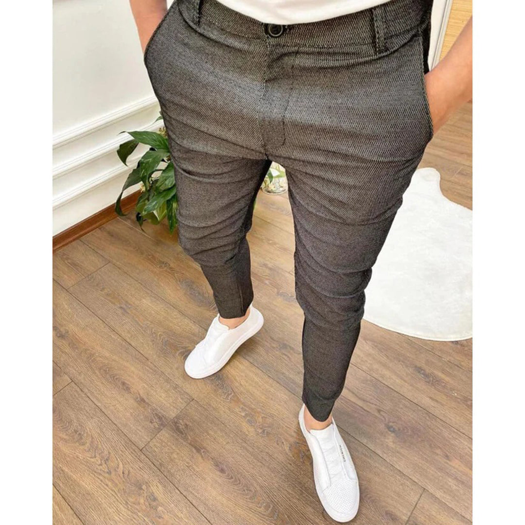 Men's Slim Fit Chino Trousers - Stretch Comfort, Everyday & Casual Look, with Pockets