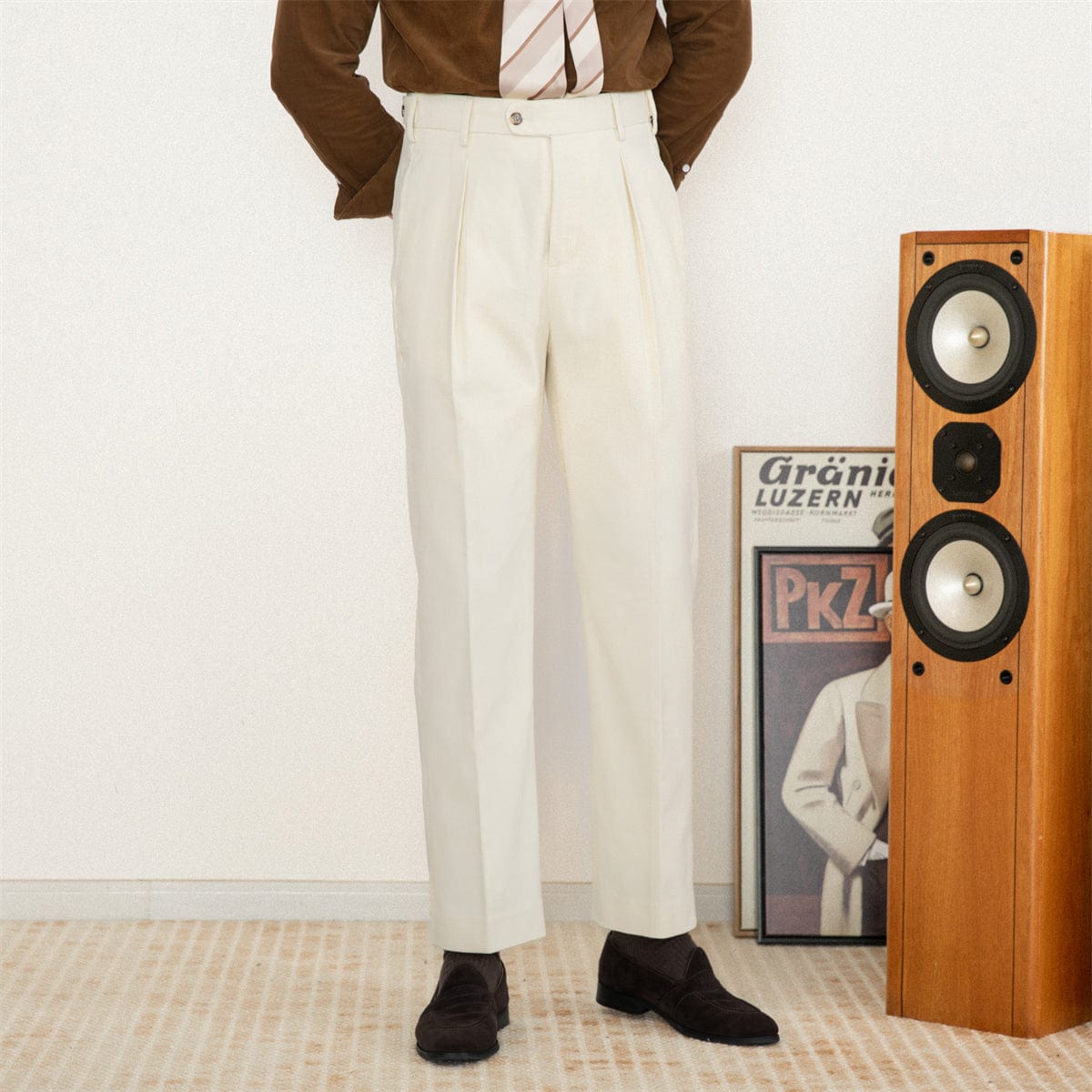 WW | High-Waisted Crease Classic Cut Wool Blend