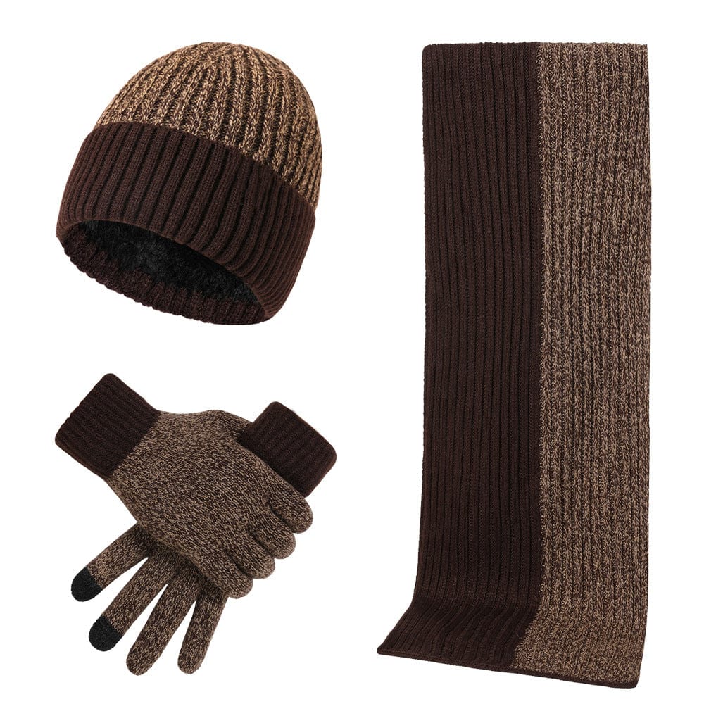 WW | Knitted Hat And Scarf Soft And Warm Ribbed Elastic Material