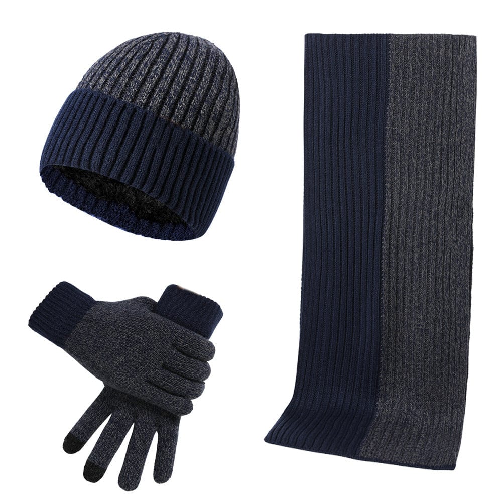 WW | Knitted Hat And Scarf Soft And Warm Ribbed Elastic Material