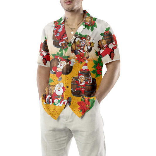 WW | Dear Santa, Here's Your Beer Christmas Hawaiian Shirt, Funny Santa Shirt, Best Gift for Christmas