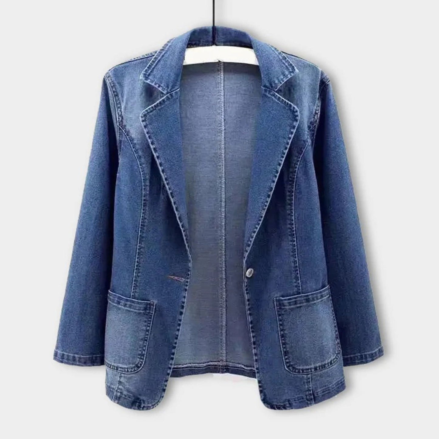 WW | Blazer Lässiger Lockere Passform Einreiher Blazerjacke für Damen