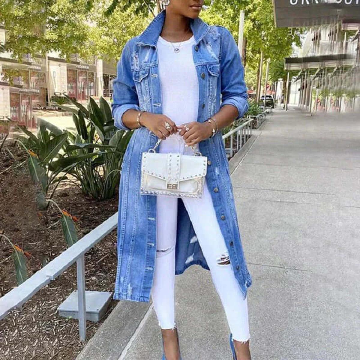 WW | Denim long coat