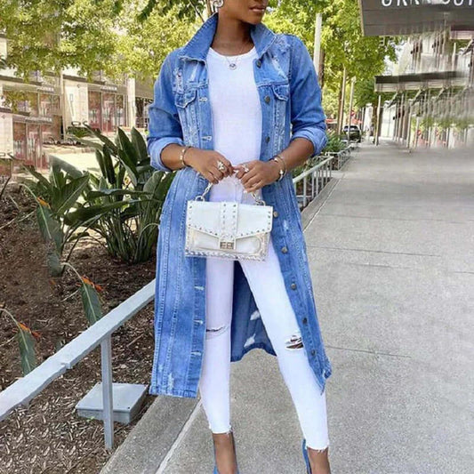 WW | Denim Langmantel