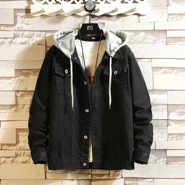 WW | Stylish Men's Denim Hoodie Jacket