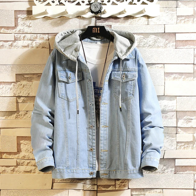 WW | Stylish Men's Denim Hoodie Jacket