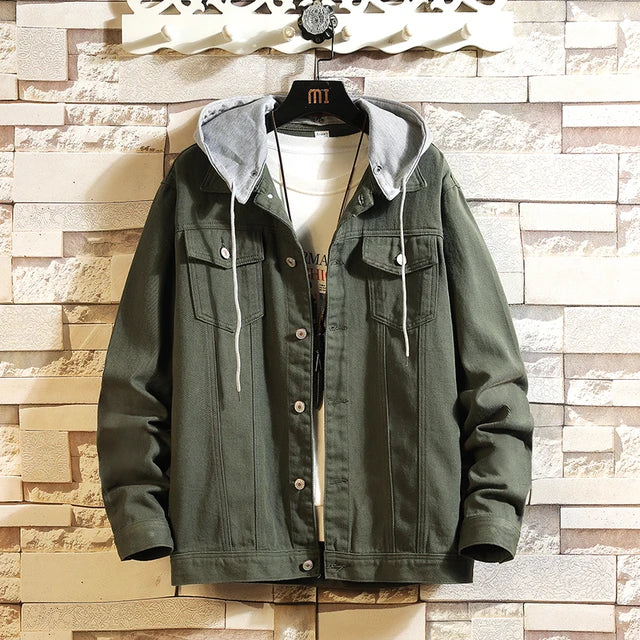 WW | Stylish Men's Denim Hoodie Jacket