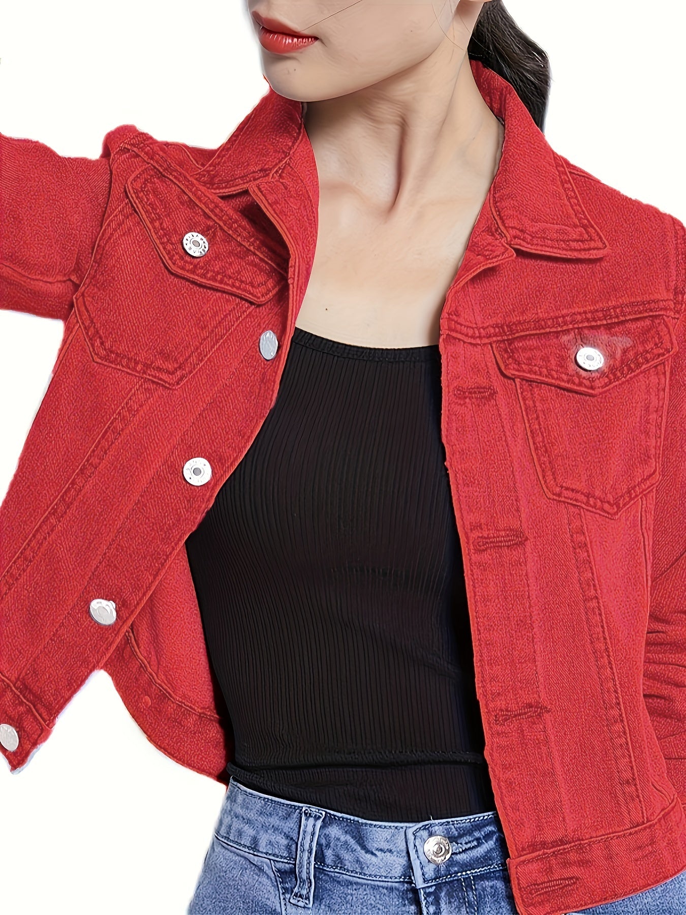 WW | Jacke Slim Fit Damenjacke mit Klassischer Knopfleiste